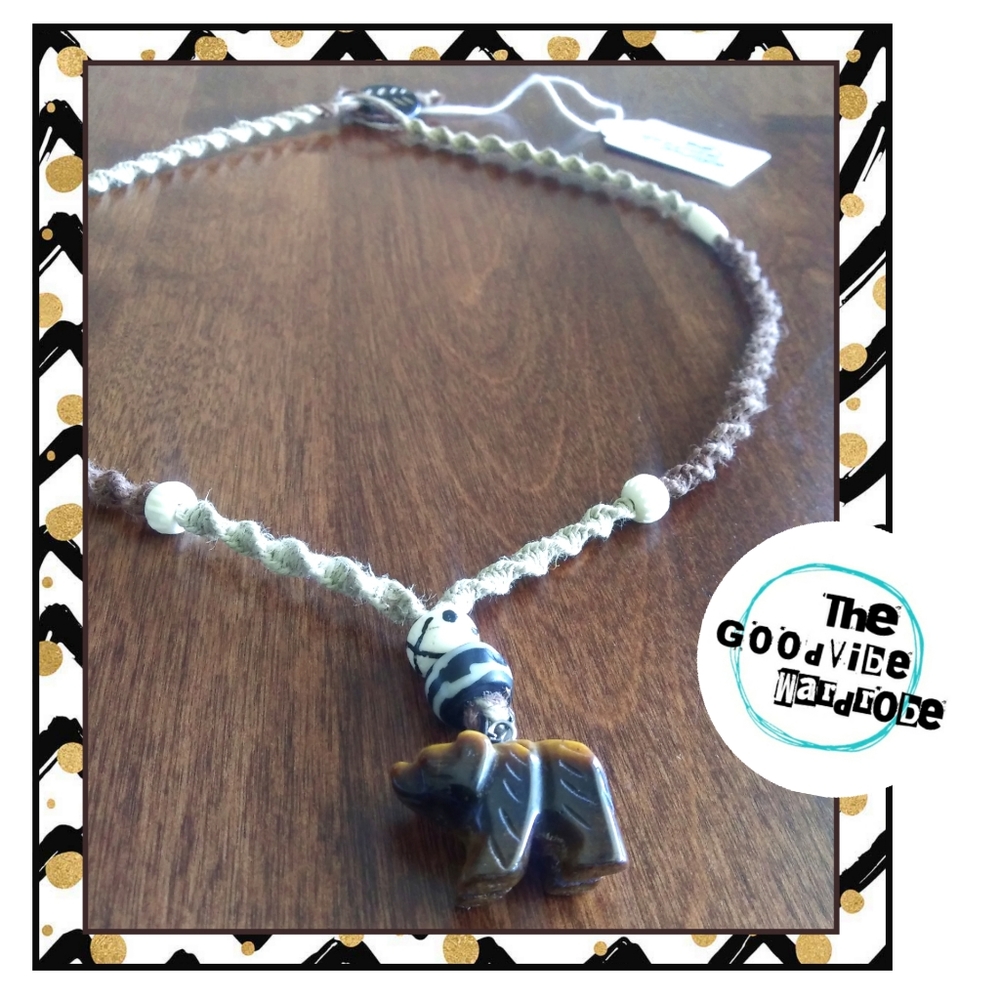 Bear Spirit Animal Hemp Necklace